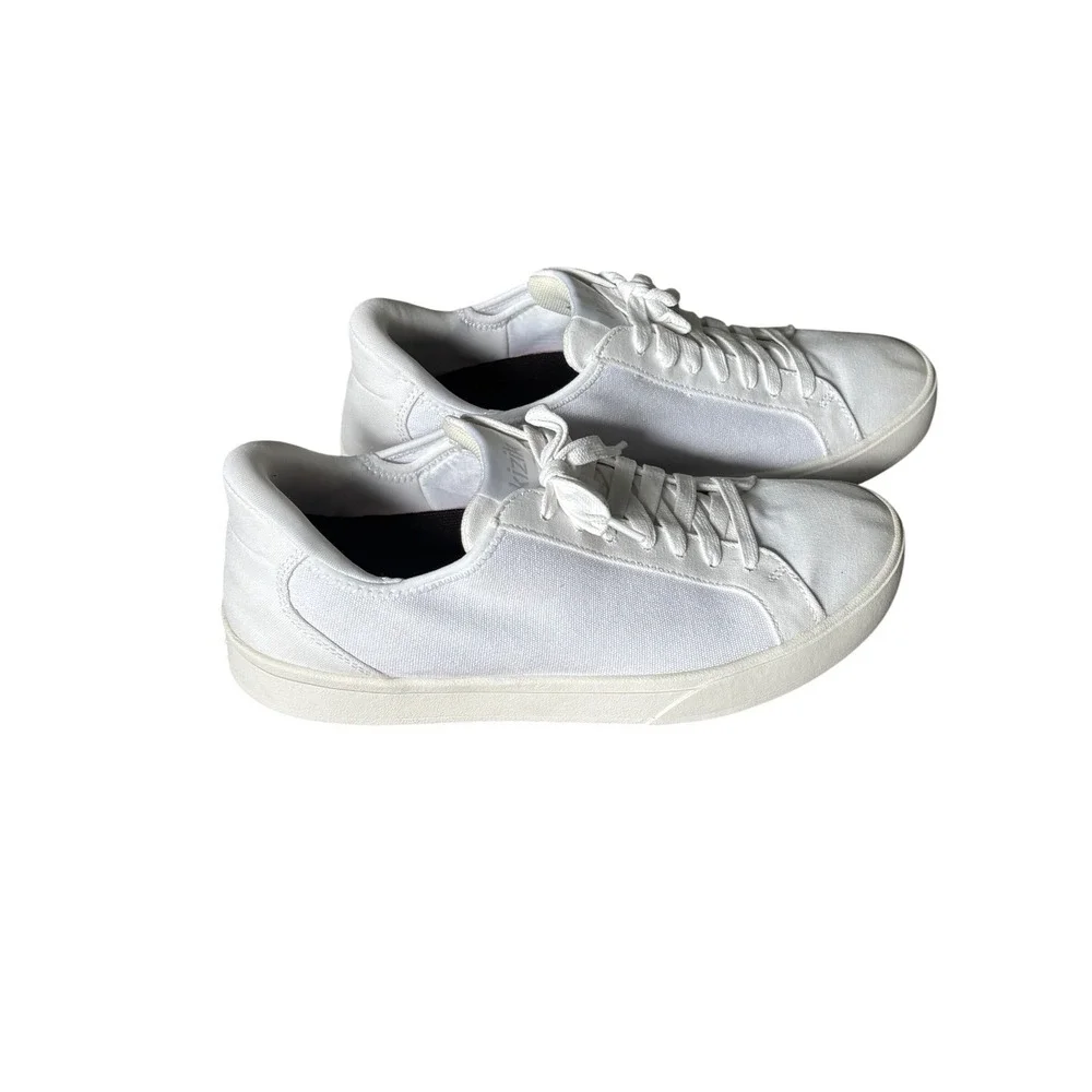 Kizik Madrid Eco White Canvas Hands-Free Sneakers Womens 8 Mens 6.5 L3FC